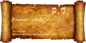 Pacher Teréz névjegykártya